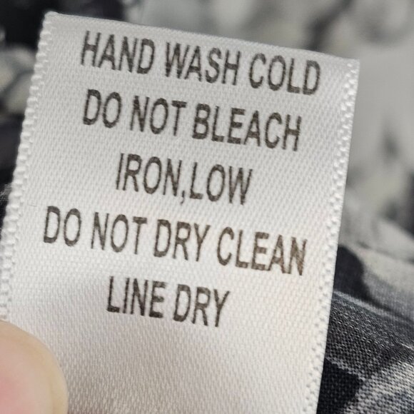 Sheer Floral Layered Look Business Casual Modern Chic Flowy Elegant Top Women XL - Picture 6 of 13